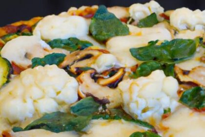 Deliciously Light: Cauliflower Crust Pizza with Mozzarella & Basil