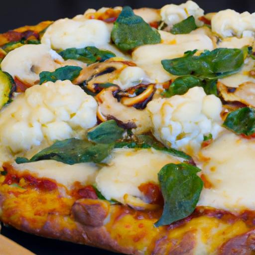 Deliciously Light: Cauliflower Crust Pizza with Mozzarella & Basil