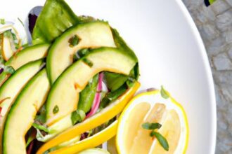 Refreshing Cucumber & Avocado Salad with zesty Lemon Twist