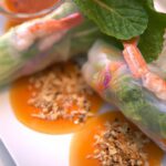 Fresh Shrimp Rice Paper Rolls with Zesty Peanut Sauce Flair