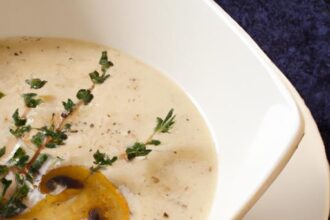 Velvety Creamy Mushroom Soup with Thyme: A Savory Delight