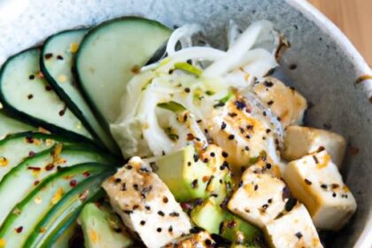 Fresh & Flavorful: Vegan Poke Bowl with Tofu, Avocado, Cucumber