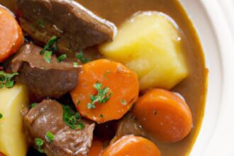 Hearty Beef and Potato Stew with Carrots: A Homey Classic