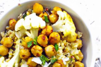 Wholesome Cauliflower Rice & Roasted Chickpeas Bowl Delight