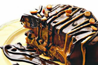 Decadent Chocolate & Peanut Butter Drizzle Cake Delight