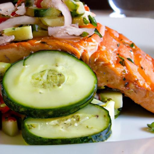 Savor Summer: Grilled Salmon with Avocado Cucumber Salsa