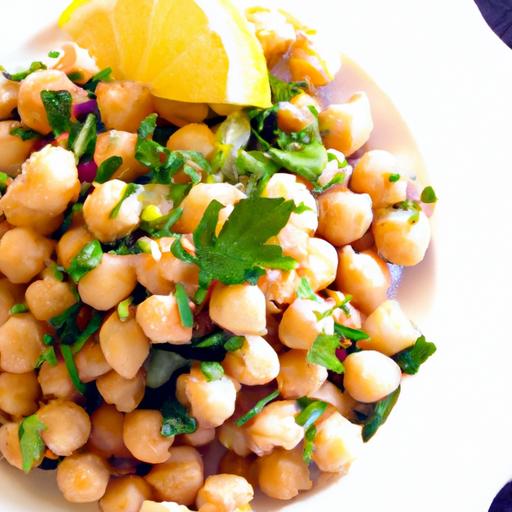 Zesty Chickpea salad: Fresh Lemon & Parsley delight