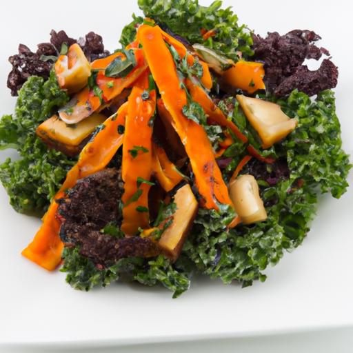 Harvest Harmony: Roasted Sweet Potato & Kale Salad Delight
