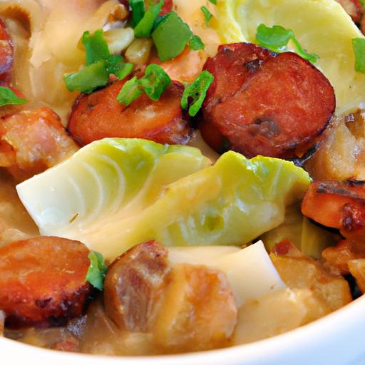 Hearty Casserole Magic: Sausage,Veggies & White Gravy