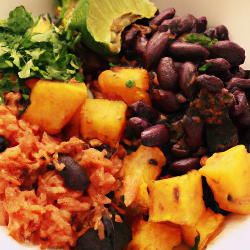 Flavor-packed Sweet Potato & Black Bean Rice Bowl with Salsa