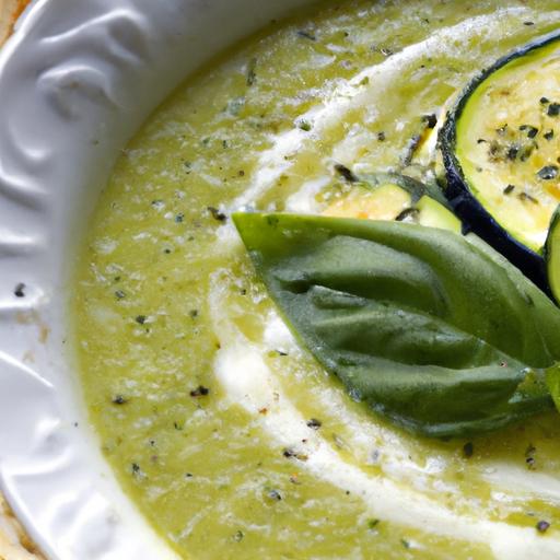 Velvety Zucchini ‍& Basil Soup ‍with Parmesan⁢ Delight