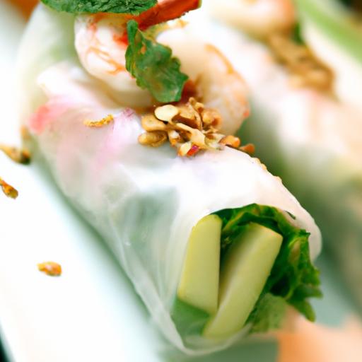 Fresh Shrimp Rice paper Rolls with Zesty Peanut Sauce Flair
