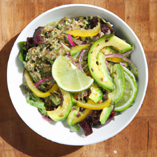 Zesty Quinoa & Avocado Salad with Refreshing Lime Dressing