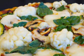 Deliciously Light: Cauliflower Crust Pizza with Mozzarella & Basil