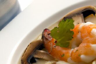 Creamy Mushroom Soup with Shrimp & Noodles: A Savory Twist