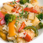 Hearty Orzo Casserole with Roasted Vegetables Delight