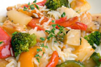 Hearty Orzo Casserole with Roasted Vegetables Delight