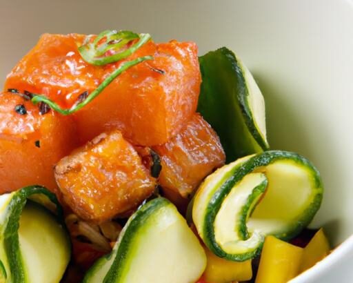 Savor the Flavor: Grilled Salmon Bowl with Mango & Cucumber