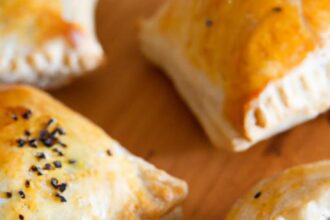 Savory Mini Puff Pastry Turnovers Stuffed with Lentils