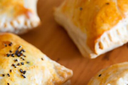 Savory Mini Puff Pastry Turnovers Stuffed with Lentils