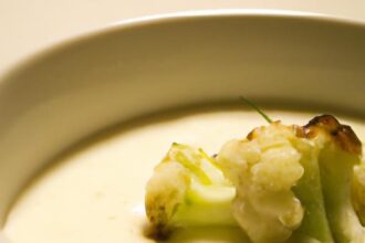 Velvety Cream of Cauliflower Soup Infused with Nutmeg Magic