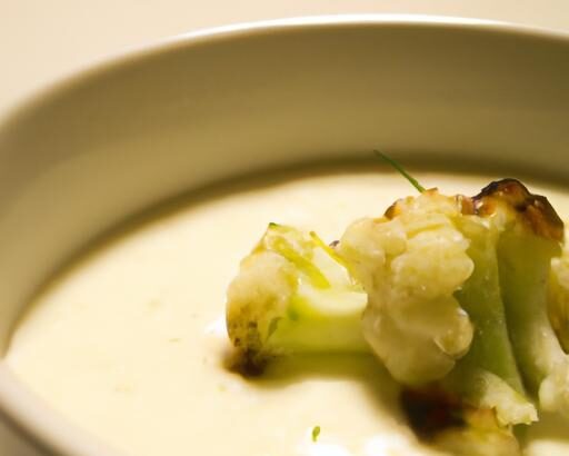 Velvety Cream of Cauliflower Soup Infused with Nutmeg Magic