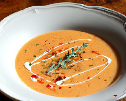 Savory Tomato & Zucchini Soup Infused with Fresh Thyme