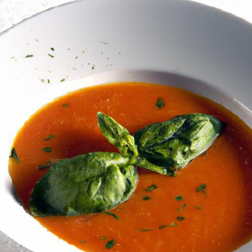 Savor the Flavor: Tomato Basil Soup with Olive Oil Drizzle