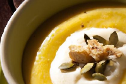 Golden Harmony: Squash & Apple Soup with Nutmeg Twist