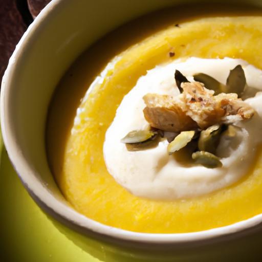 Golden Harmony: Squash & Apple Soup with Nutmeg Twist