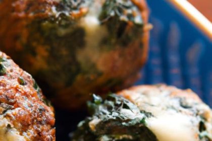 Melt-In-Your-Mouth Cheesy Baked Spinach Balls Recipe