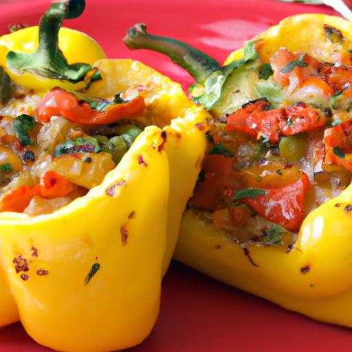 Bright and Hearty: Veggie-Stuffed Peppers with Rice & beans