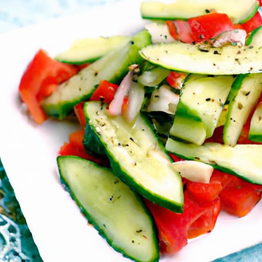 Zesty Cucumber &⁤ Tomato Salad: A Spicy Summer Delight
