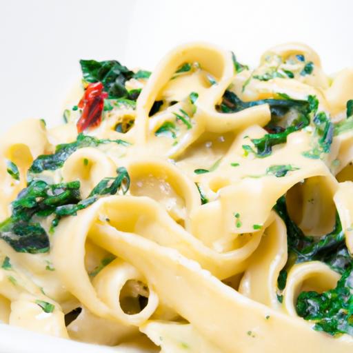 Creamy Alfredo Pasta with Spinach and Sun-Dried Tomatoes