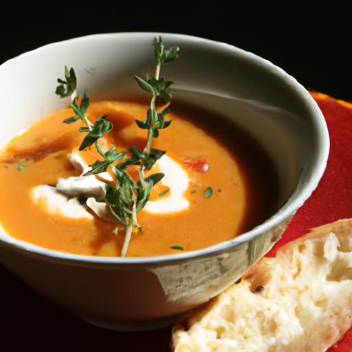Savory Tomato ‌&​ Zucchini Soup Infused ⁢with Fresh Thyme