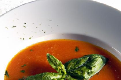 Savor the Flavor: Tomato Basil Soup with Olive Oil Drizzle