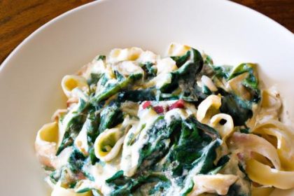 Creamy Alfredo Pasta with Spinach and Sun-Dried Tomatoes
