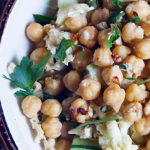Crunchy Cauliflower & Chickpea Salad with Creamy Tahini Dressing