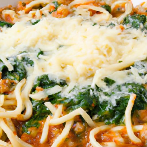 Hearty Spaghetti Casserole with Spinach and Turkey Twist