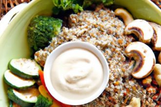 Savor the Flavor: Grilled Veggie Quinoa Bowl with Cashew Sauce