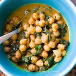 Hearty Chickpea & Spinach Stew Infused with Warm Cumin
