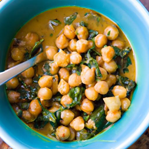 Hearty Chickpea & Spinach Stew Infused with Warm Cumin