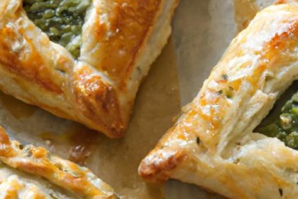 Flaky Spinach and Feta Puffs: A Savory Pastry Delight