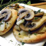 Savory Mini Flatbreads Topped with Caramelized Onions & Mushrooms