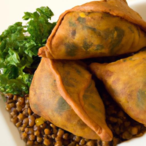 Golden Crispy Baked Samosas Stuffed with Savory Lentils