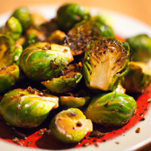 Crispy ⁣Roasted Brussels Sprouts ⁤Drizzled with Balsamic Glaze