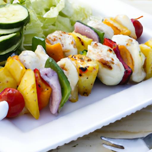 Savor Fresh Chicken ​& Veggie kabobs with zesty ⁤Tzatziki