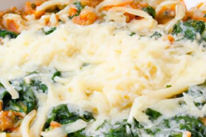 Hearty Spaghetti Casserole with Spinach and Turkey Twist
