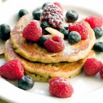 Fluffy Almond Flour Pancakes with Juicy Fresh Berries Delight